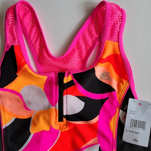 ZeroXposur Floral Big Girls One Piece - Picture 6 of 7